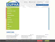 Tablet Screenshot of eupha.org